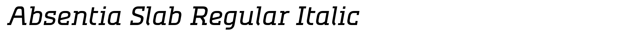 Absentia Slab Regular Italic image